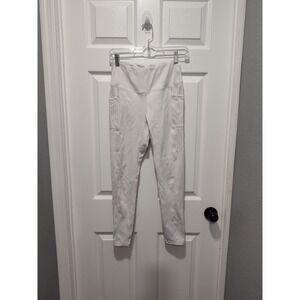 Don't Ache for A Better Body White Pocket‎ High Waist Rise Leggings Small
